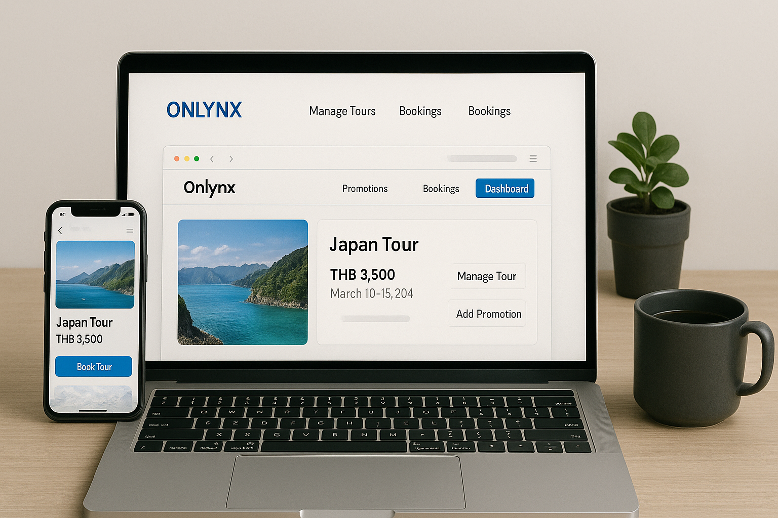 สร้างเว็บไซต์ขายทัวร์กับ Onlynx – จัดการทัวร์ โปรโมต และรับจองในที่เดียว